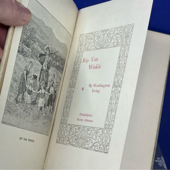 Rip Van Winkle Book Washington Irving Copyright 1896 - Picture 9 of 12